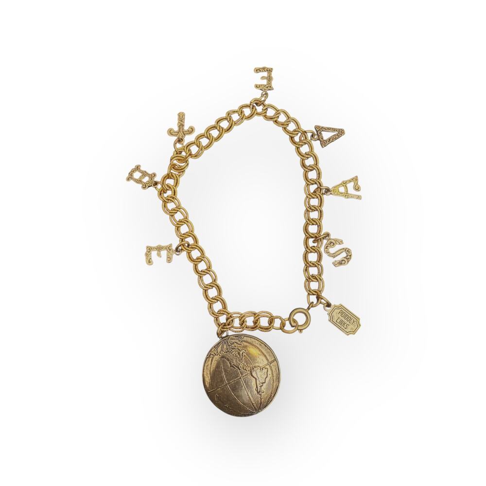 Pididdly Links Vintage Save the Earth Charm Bracelet
